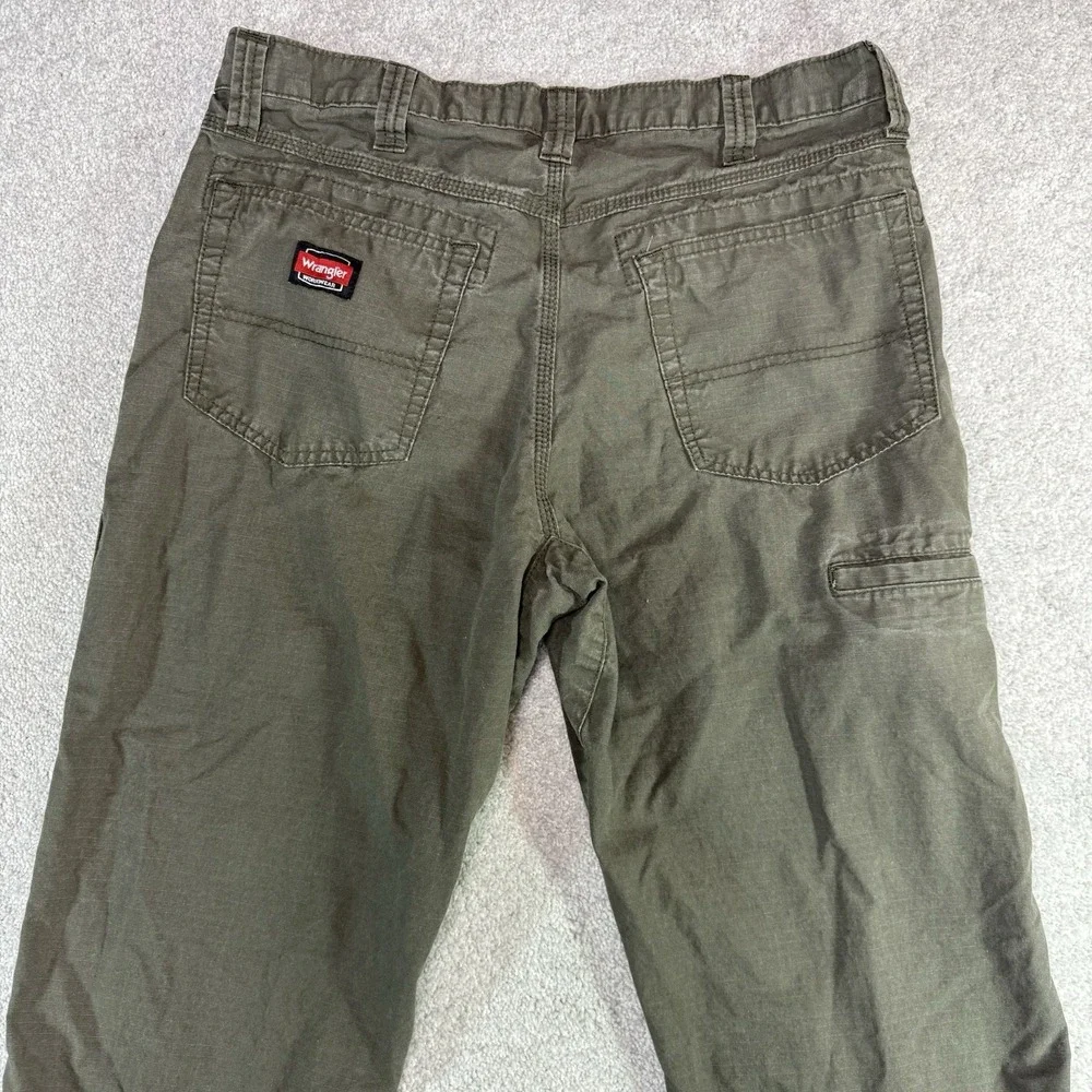 Wrangler Workwear Mens 34x34 Olive Green Ripstop Utility Cargo Work Field Pants